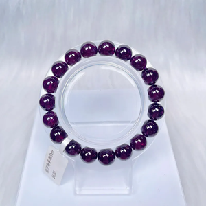 สร้อยข้อมือคริสตัลอัญมณีธรรมชาติสำหรับผู้หญิงสร้อยข้อมืออเมทิสต์สีม่วงฟันสีดำเครื่องประดับ - Product Image 1