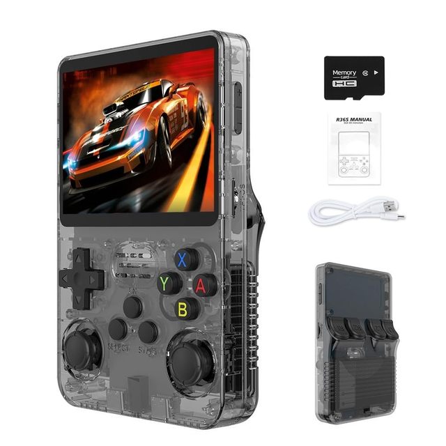R36s Console Classics 3.5" Screen 640x480 Pocket-sized Handheld Game Console 64GB Storage 15000 Games RK3326 CPU Linux OS Gaming