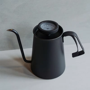 Fabricant d'usine <span class=keywords><strong>Barista</strong></span> Cafetière Camping Acier Inoxydable Noir Théière Bouilloire Goutte À Goutte Col De Cygne Verser Sur Cafetière - Product Image 3