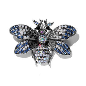 <b>Bee</b> Crystal Men's Brooch Alloy Gold Plated Wedding Engagement Party <b>Gift</b> Multi-function Jewelry Decorative Buckle Pin Cufflinks - Product Image 5