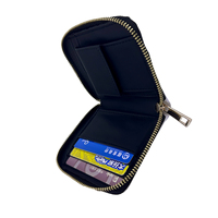 Dompet Vintage Gaya Barat Kulit PU Model Koboi dengan Resleting dan Kantong Kancing Tekan