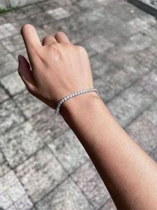 Bracelet tennis en argent sterling S925 et moissanite pour femme, bijou chaîne, cadeau, vente chaude 2026 - Product Image 2