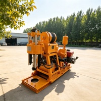 Foreuse hydraulique diesel portable sur mesure de 200 m pour puits d'eau, machine de forage domestique