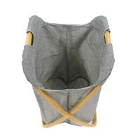 Panier à linge pliable en tissu polyester grande capacité pour le rangement des vêtements dans la salle de bain, design moderne