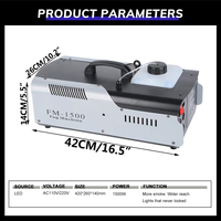 Machine à fumée à effet de fumée de haute qualité 110V 220V avec lumières LED rouge, verte et bleue 1500W, télécommande, éclairage de scène LED