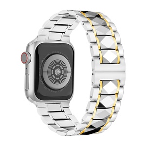 สายนาฬิกาข้อมือสแตนเลสสตีลพรีเมียมสำหรับ <span class=keywords><strong>Apple</strong></span> <span class=keywords><strong>Watch</strong></span> <span class=keywords><strong>SE</strong></span> 6 38 40 44 มม. สายโลหะทดแทน ทนทาน อุปกรณ์เสริมสำหรับสมาร์ทวอทช์ - Product Image 3