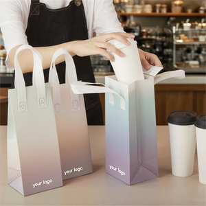 Bolsa Térmica Desechable de una Sola Taza, Bolsa de Transporte de Papel de Aluminio No Tejido para Bebidas Calientes o Frías, Café o Entrega de Alimentos, Aislamiento Térmico - Product Image 2