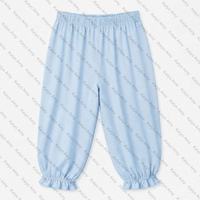 Pantalon de jogging multicolore pour petites filles, bas décontracté à volants pour enfants, pantalon bulle uni pour bébés filles
