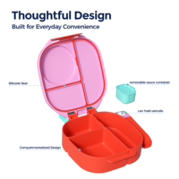 Boîte Bento PP FDA 3 Compartiments avec Pain de Glace 46oz Boîte Déjeuner Enfant École En Gros