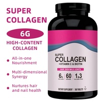 Tabletas de Colágeno con Vitamina C, Mejoran la Salud, Fortalecen el Sistema Inmunológico, Hidratan la Piel, Mejoran la Elasticidad de la Piel, Apoyan la Salud de las Articulaciones