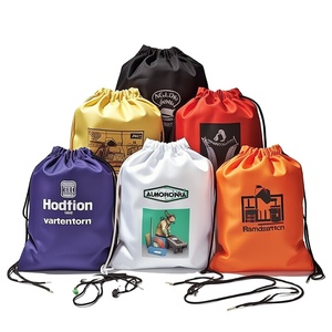 Wholesale Customized Promotional Polyester Nylon <b>Drawstring</b> Shop and Backpack <b>Drawstring</b> <b>Bags</b> - Product Image 1
