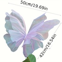 30-50cm papillon géant avec tiges pour Thanksgiving décoration de mariage support élégant caractéristiques fleurs surdimensionnées