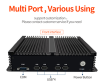 Hxxktouch-Caja sin ventilador para PC, dispositivo compacto I3 i5 i7, Dual Ethernet, LAN SIM, wifi, 16GB, cuádruple mini ordenador industrial