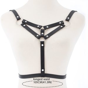 เข็มขัดหนังรัดหน้าอกสุดเซ็กซี่สายรัดเอวสำหรับผู้หญิงใช้ในงานปาร์ตี้ไนท์คลับอุปกรณ์เสริมบรา - Product Image 2