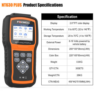 V311A Herramienta de diagnóstico de coche OBD2 Escáner Lector de código Analizador de motor Herramienta de escaneo automotriz de mano - Product Image 4