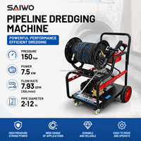 Nouvelle machine de nettoyage de canalisations à jet d'eau haute pression 7,5 kW 150 bars, nettoyeur de drainage électrique, bobine de tuyau de 30 m, débit de 30 L/MIN