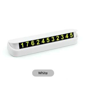 Placa de matrícula de estacionamiento temporal de aleación de regalo con logotipo de coche interior personalizado con número de teléfono oculto luminoso - Product Image 6