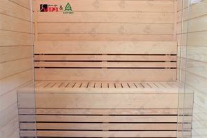 ห้องซาวน่าอบไอน้ำแบบดั้งเดิม รุ่นใหม่ ซีรีส์ SIP-I058 ยี่ห้อ <span class=keywords><strong>Vapa</strong></span> Direct Manufacturer  แบบฟูลสเปกตรัม ทำจากไม้เฮมล็อก สำหรับ 1 คน เหมาะสำหรับใช้ในโรงแรม - Product Image 5