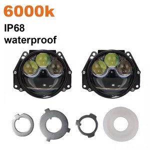 JHS Super potencia 120W 3 pulgadas <span class=keywords><strong>Bi</strong></span> LED proyector lente aluminio Hi Lo Beam faro antiniebla K202 faros LED para coche universal - Product Image 3
