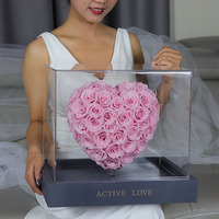 Usine de boîte-cadeau en forme de coeur de fleur éternelle en gros pour la Saint-Valentin fête des mères Tanabata petite amie idées cadeaux