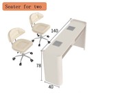 Ensemble table de manucure et chaises, équipement professionnel, bureau de manucure, table client pour salon de beauté, mobilier de salon de manucure, tables à ongles