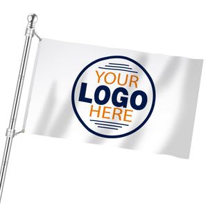 Wholesale 100D Polyester Dye Sublimation Outdoor Activities White Logo Custom Flags <b>Banners</b> - Product Image 3