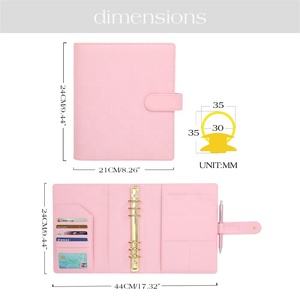 Хит продаж, 27 цветов, из кожи камешка, черный/золотое кольцо, <span class=keywords><strong>A5</strong></span>, бюджетная папка для ноутбука, планировщик повестки дня в подарок - Product Image 4