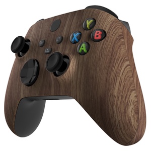 EXtremeRate Wooden Grain Replacement Front Housing Shell Case Cover Gamepad Handle <b>Grips</b> for Xbox Series X <b>Controller</b> <b>Grip</b> - Product Image 3
