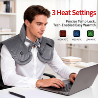 Calentador de Cuello y Hombros Acogedor con 3 Niveles de Calor, Terciopelo Polar para Nudos Musculares, USB para Trabajadores de Escritorio, Escritores y Personas con Cuello Rígido por Largas Horas