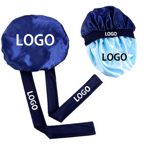 Gorro de dormir personalizado para mujer, gorro de satén de doble capa de gran tamaño, gorro de noche para cabello largo y rizado - Product Image 1