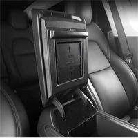 Accoudoir caché boîte de rangement pour Tesla modèle 3/Y Console centrale plateau organisateur pour accessoires intérieurs de voiture 2021 2022 2023 2024