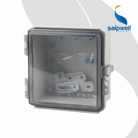 Boîtier électrique SAIPWELL IP66 transparent PC charnière étanche panneau de commande électrique boîte SP-CAT-151509 150x150x90mm