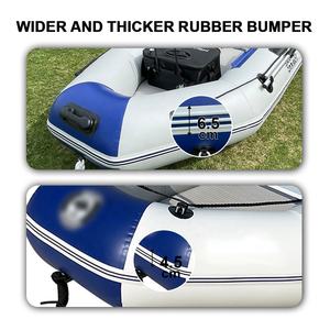 เรือยาง 2 ที่นั่ง 3 ชั้น ผลิตจาก PVC สำหรับตกปลา ทนทานต่อการสึกหรอ พร้อมพาย - Product Image 4