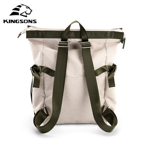 Kingsons Women's <b>Mini</b> Bag Ivory White Vertical Square Ultra Lightweight Zipper Closure Leisure Travel <b>Backpack</b> - Product Image 3