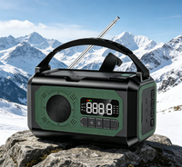 Radio d'urgence solaire à manivelle 10000mAh, alarme SOS, lampe torche LED, batterie externe rechargeable, kit de survie portable (modèle H17)
