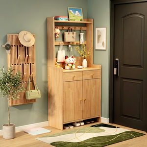 Mueble Zapatero Moderno de Madera con 3 Estantes, Mueble de Almacenamiento Independiente para Entrada, Estilo Escandinavo - Product Image 3