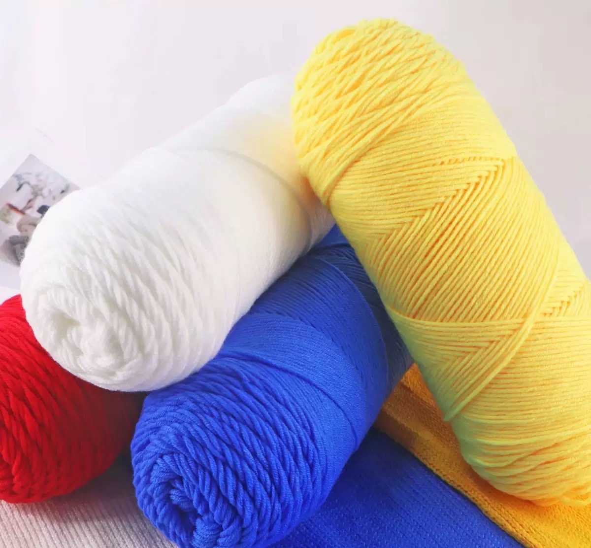 5ply 200 г хлопок молоко хлопок пряжа акриловая смесь пряжа крючком