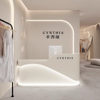 Comptoir d'accueil LED moderne pour magasins de détail, supermarchés, hôtels, hôpitaux, écoles - Couleur et taille personnalisables