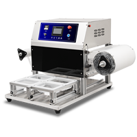 Machine automatique à sceller les plateaux d'emballage à atmosphère modifiée Scelleuse de conteneurs MAP Emballage d'aliments frais avec gaz mélangé