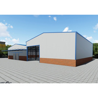 Galpon industrial de estructura de acero de gran envergadura con sistema de viga de grúa