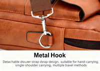 Logo personnalisé décontracté affaires bureau voyage sac à main porte-documents grande capacité multi-sections en cuir PU sac à bandoulière pour hommes