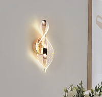 Applique Murale LED Luxe Léger en Fer, Design Nordique Moderne et Simple, Télécommande, Intensité Variable, pour Chambre, Chevet, Salon, Escalier, Couloir