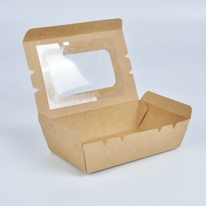 Mới thân thiện với môi Takeaway giấy bao bì dùng một lần Kraft Sushi hộp với vật liệu tái chế cho đường khoai tây chiên thực phẩm đóng hộp - Product Image 5