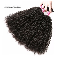 Vente en Gros Cheveux Vierge Péruviens Afro Kinky Bouclés Naturels Produit Extensions de Cheveux Humains Ondulés de Chine