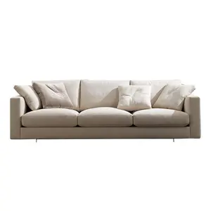 Vải mềm gia đình hội trường văn phòng sofa giải trí đồ nội thất mềm mại settee vải Mặt Trăng ghế cắt ghế sofa bộ