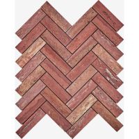 Mosaïque en Pierre de Haute Qualité avec Support en Maille 214x239x8 mm, Surface Mate Rugueuse en Travertin pour Mur de Fond