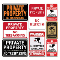 Letreros Metálicos de Advertencia de Propiedad Privada, Prohibido el Paso, Decoración de Pared Retro para Hogar, Patio, Garaje, Valla