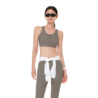 Soutien-gorge de sport d'été pour femme, haute résistance, antichoc, avec bonnets intégrés fixes, grande taille, respirant, léger, col en U, pour yoga et entraînement