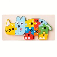 Bloques de Construcción de Madera Ecológicos Personalizados OEM ODM para la Educación Temprana, Rompecabezas de Animales y Transportes para Niños