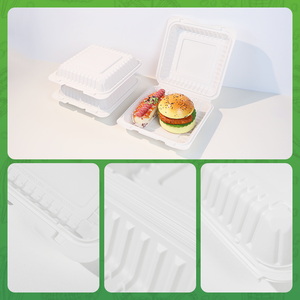 Boîte à lunch moderne de style américain en amidon de maïs biodégradable, chauffable, jetable, pour la restauration à emporter, pour la conservation des <span class=keywords><strong>bento</strong></span> - Product Image 3
